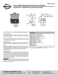 Thumbnail of document Manual - 1000W Weatherproof Diaphragm Operated Pressure Switches
